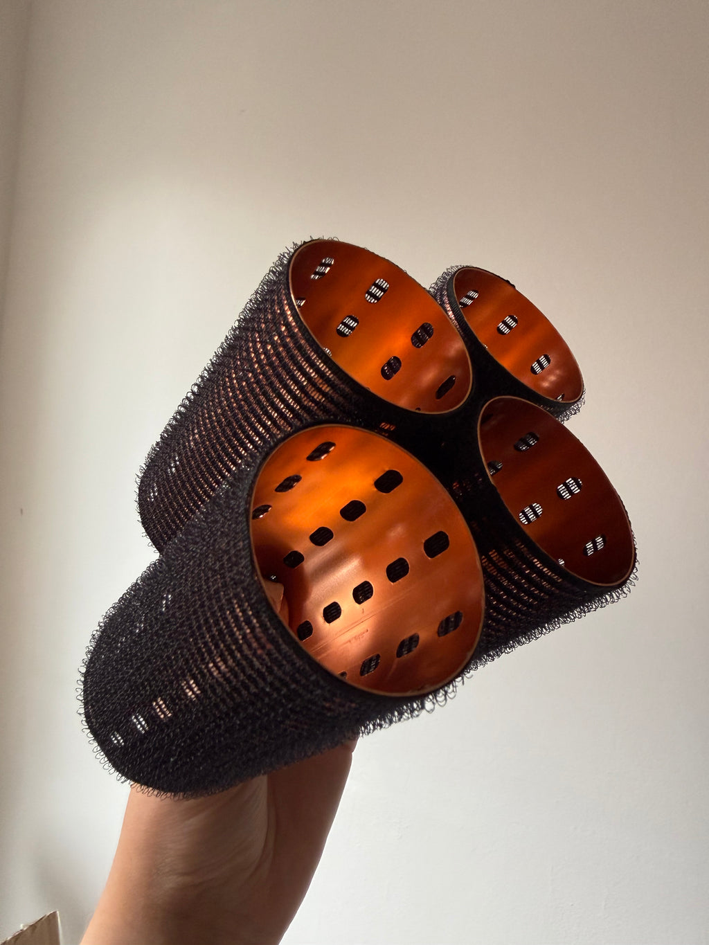 Black and Copper Roller set