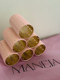 Pink and Gold roller set