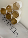 White and Gold Roller Set